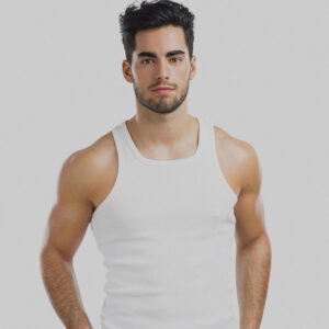 Tricou simplu alb pentru bărbați